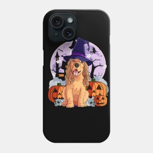 Cocker Spaniel Scary Halloween Witch Pumpkin Phone Case