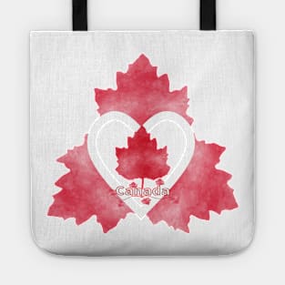 Red And White Canada Day Tote