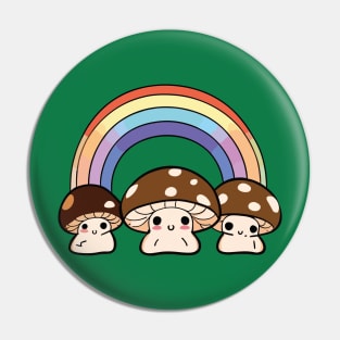 Groovy 80s Kawaii Mushrooms Pin