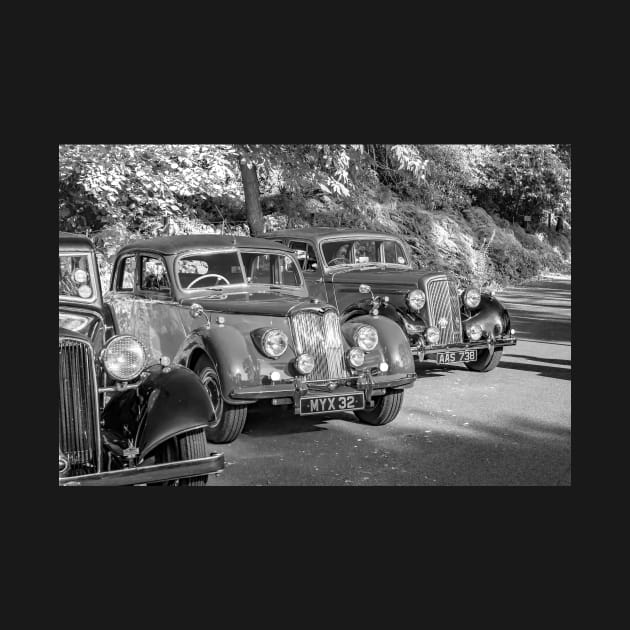 Row of vintage cars on display by yackers1