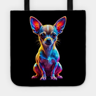 Neon Glow Chihuahua Dog Breed Tote