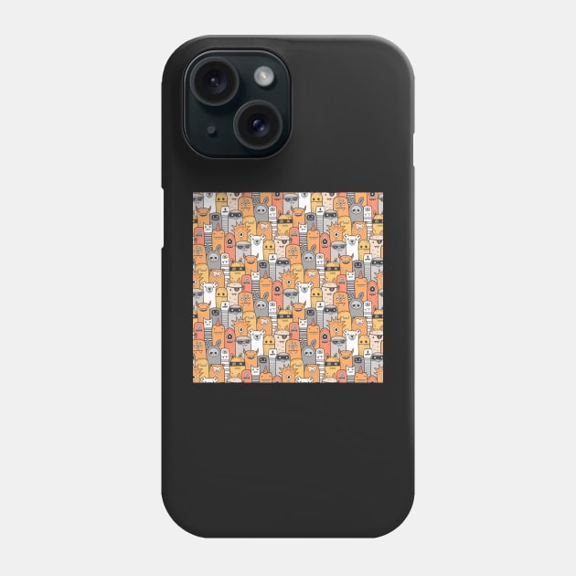 Monsters & Friends in Orange Phone Case by CajaDesign
