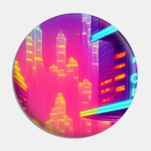 Cool Japanese Neon City Pin