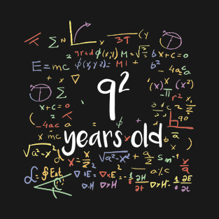 81 Year Old Birthday Math 9 Square T-Shirt