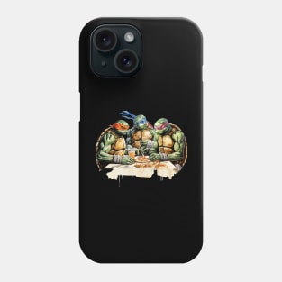 NINJA TURTLES EATING PIZZA Phone Case