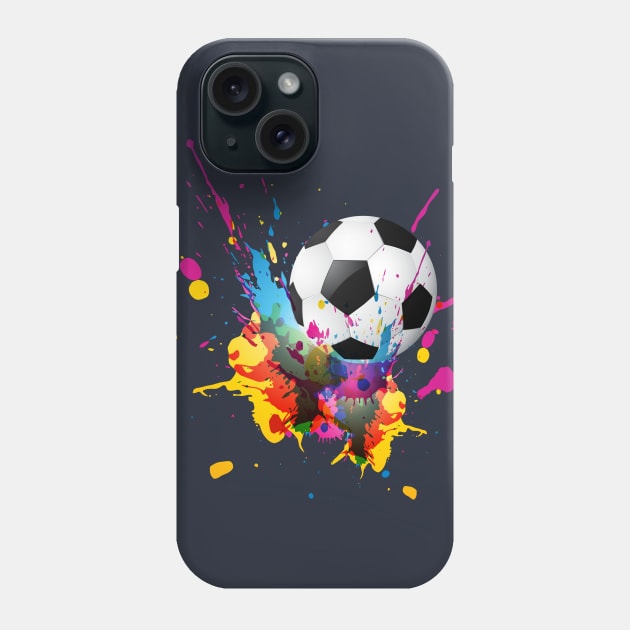 Soccer Paint Splash Phone Case by letnothingstopyou