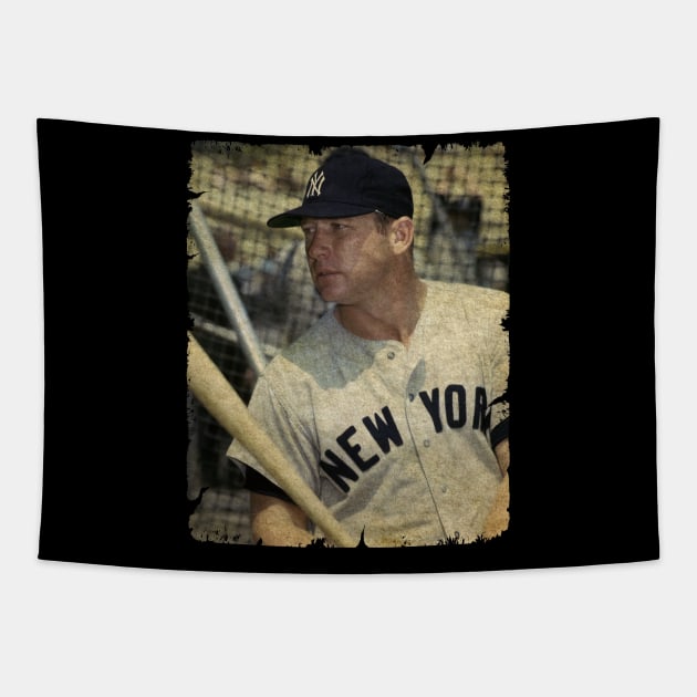 Mickey Mantle in New York Yankees Tapestry by SOEKAMPTI