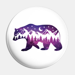 Galaxy Bear Pin