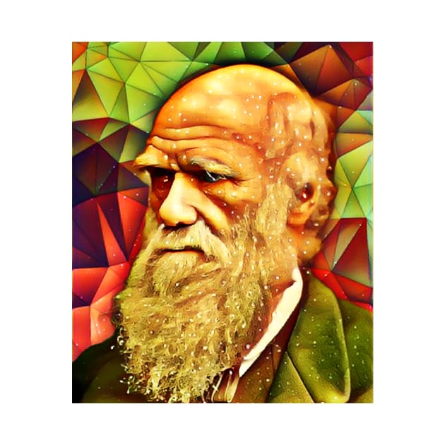 Charles Darwin Snow Portrait | Charles Darwin Artwork 9 by JustLit
