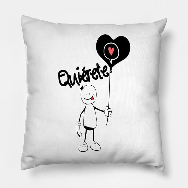 Love yourself a lot, boy! Child empowerment. Educate with love and equality. Pillow by Rebeldía Pura