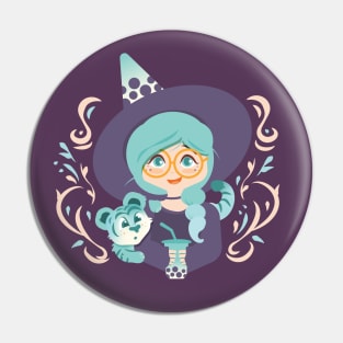 Boba Witch Pin