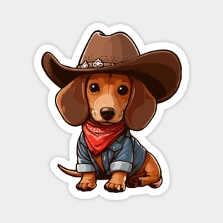 Tiny Sheriff Doxie Magnet