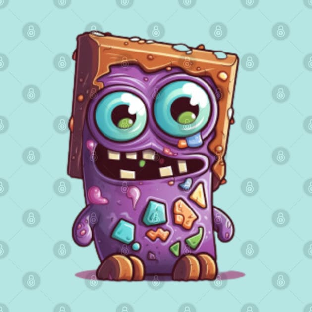 Chocolate bar Kawaii Zombie Food Monsters: When the Cuties Bite Back - A Playful and Spooky Culinary Adventure! by HalloweeenandMore