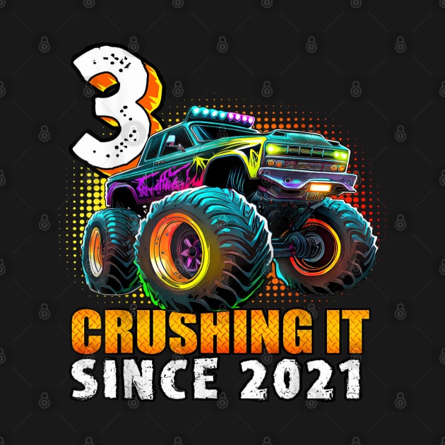 Monster Truck 3 Year Old Boys 3rd Birthday Party Born 2021 by elmiragokoryan