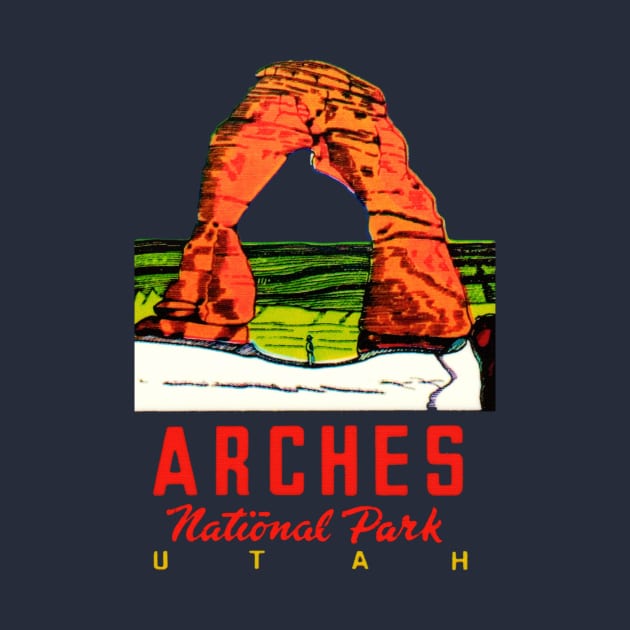 Arches National Park Utah Vintage Travel Decal by Hilda74