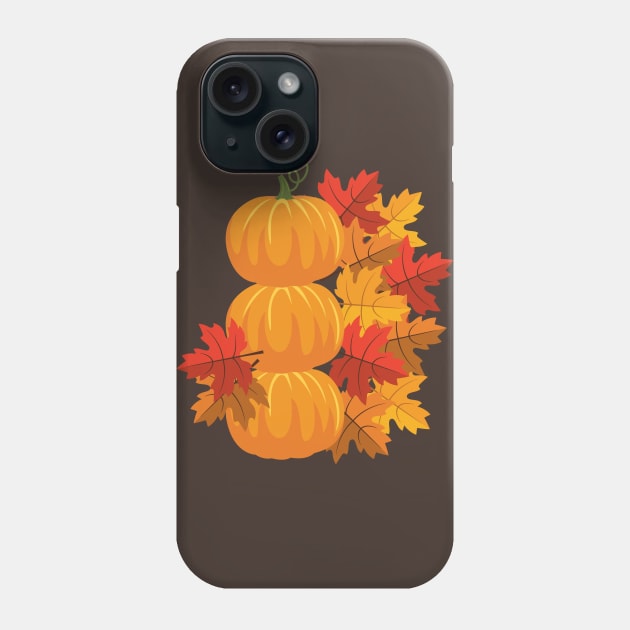 Autumn Pumpkins Phone Case by SWON Design