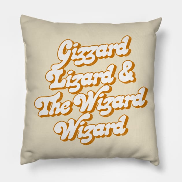 Gizzard Lizard & The Wizard Wizard Pillow by DankFutura