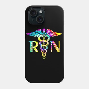 Lovely Rn Registered Nurse Tie Dye T-Shirt Phone Case