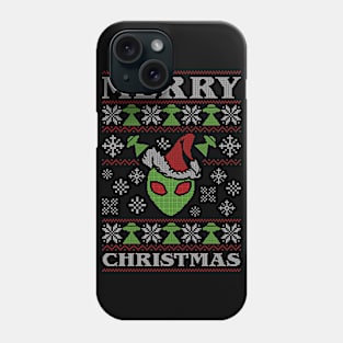 Alien Ugly Christmas Sweater Phone Case