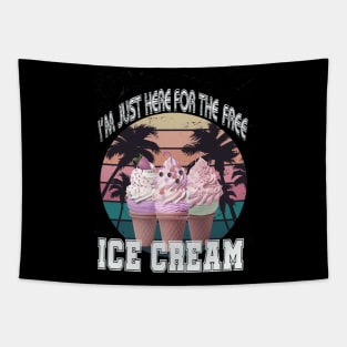 i'm just here for the free ice cream Tapestry