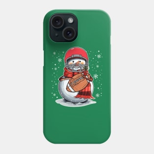 Vintage American Football Snowman Christmas Phone Case