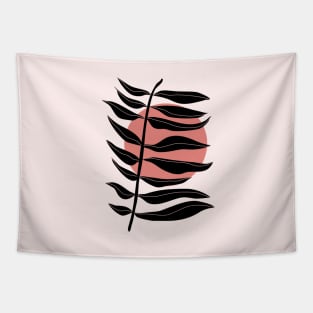 Olive leaves abstract midcentury modern minimal design Tapestry