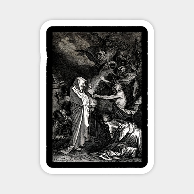 Saul consults Samuel after the witch of Endor by A Laurentius Magnet by TORVENIUS