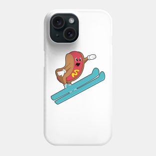 Hotdog as Ski jumper with Ski Phone Case