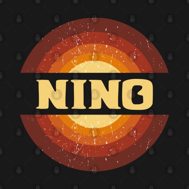 Vintage Proud Name Nino Anime Gift Circles by Amir Dorsman Tribal