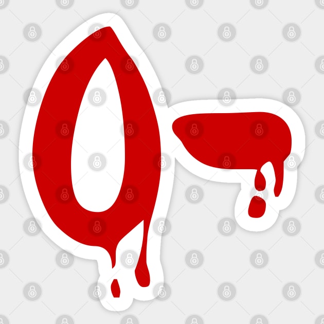 O+ Blood Type / Group Rh (Rhesus) Positive | Sticker