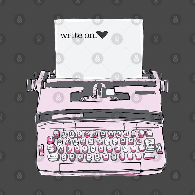 Write On Pink Typewriter by SharksOnShore