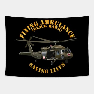 Flying Ambulance - Black Hawk - Saving Lives Tapestry