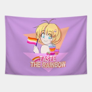 LGBT cute lesbian anime girl shirt Tapestry