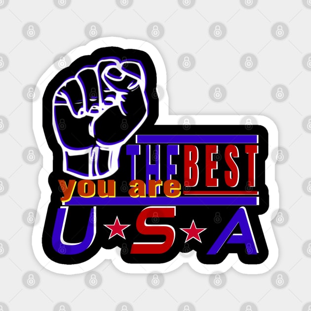 You Are The Best USA Design the Iron hand Magnet by Top-you