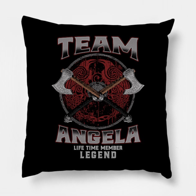 Angela - Life Time Member Legend Pillow by Stacy Peters Art