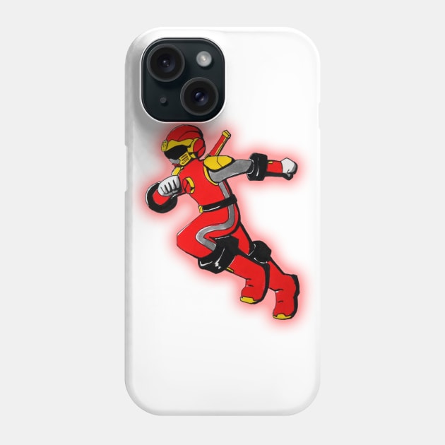 Mega Man (Red Wind Ranger Soul) Phone Case by The Toku Verse