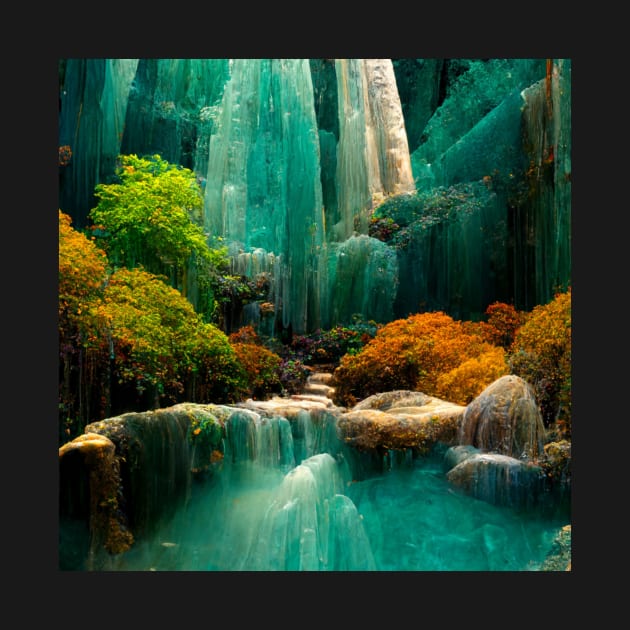 paradise waterfall by heartyARTworks