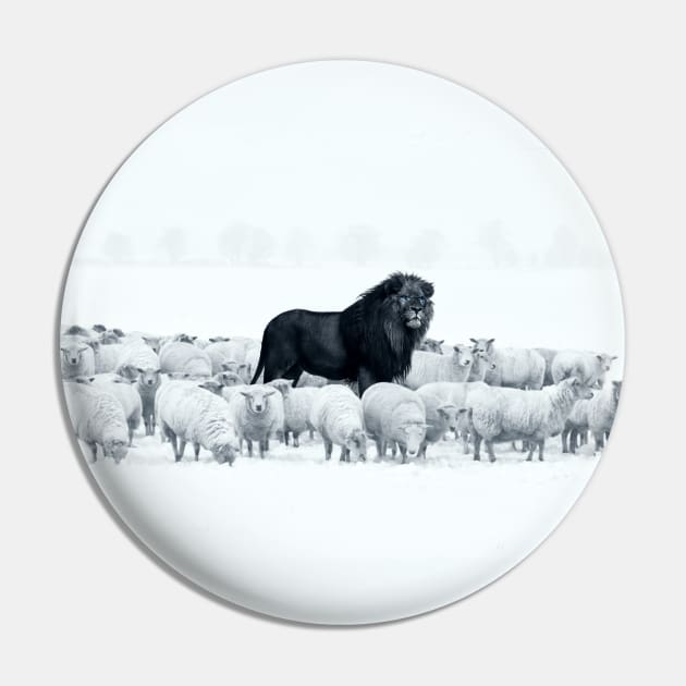 Lion among sheep Pin by nogar007