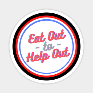 Eat Out To Help Out Retro Style Magnet