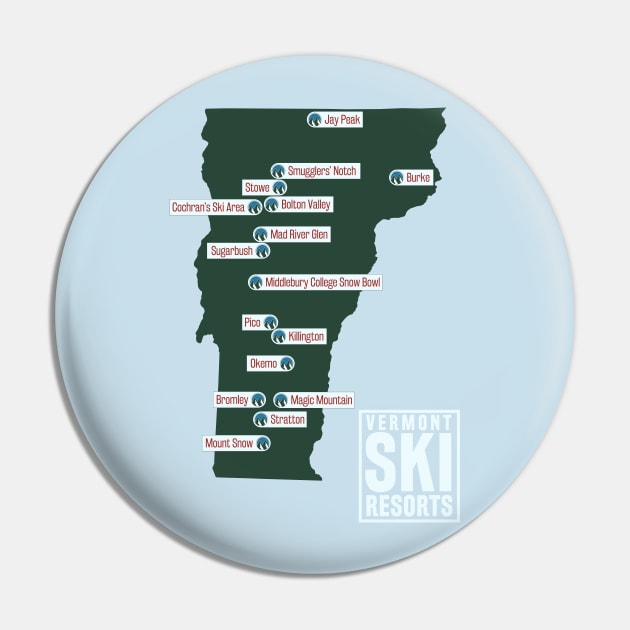 The Ski Resorts of Vermont Pin by ChasingGnarnia