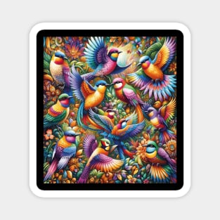 Birdy Colorful Pattern Magnet