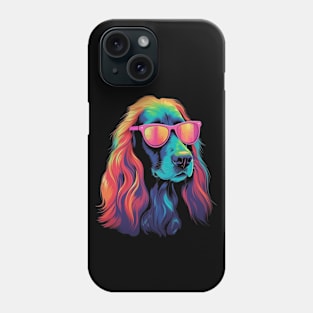 Retro Wave Afghan Hound Dog Shirt Phone Case