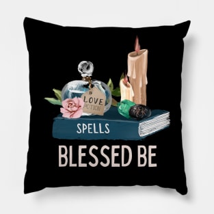 Blesse Be Wicca Gift Witch Witchcraft Potion Bottle Pillow