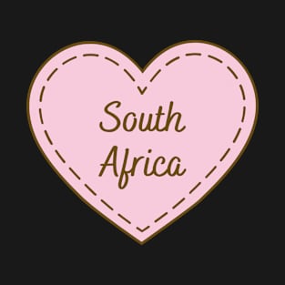 I Love South Africa Simple Heart Design T-Shirt