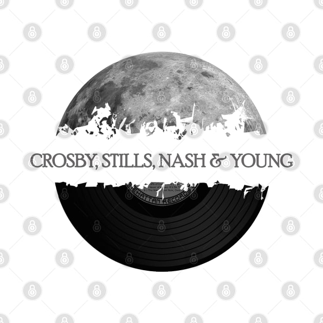 Crosby, Stills, Nash & Young moon vinyl by hany moon