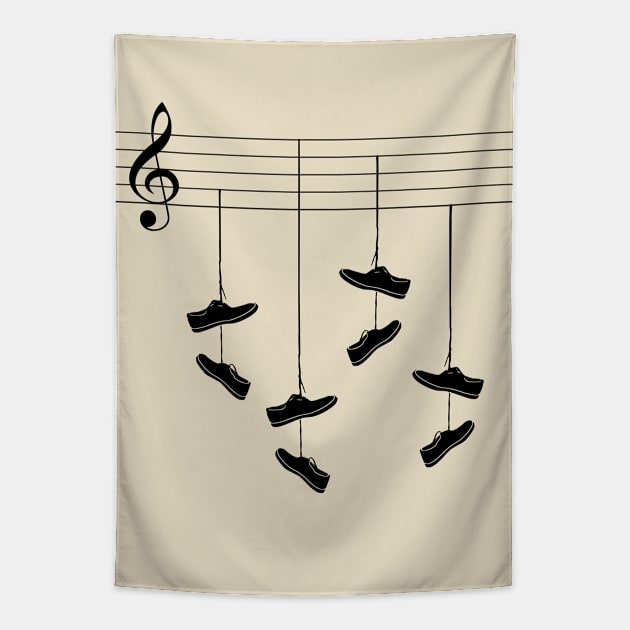 Musical Shoes on a Wire Tapestry by AKdesign