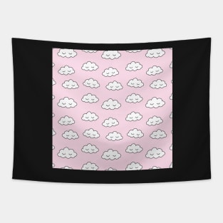 Dreaming clouds in pink Tapestry