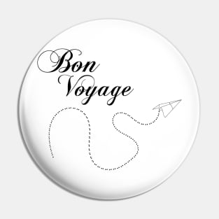 Travel - Bon Voyage - Cute and funny Paper Plane Traveler Gift Pin
