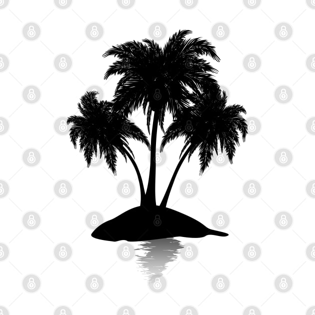 Small tropical island silhouette by AnnArtshock