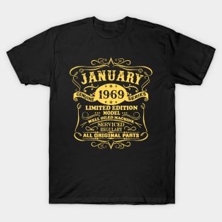 January 1969 Retro Shirt Vintage 50th Birthday Decorations January 1969 Retro Shirt Vintage 50th Birthday Decorations